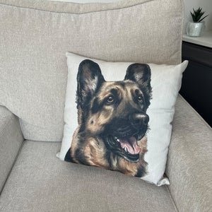 Christine Varley German Shepard Square Cushion