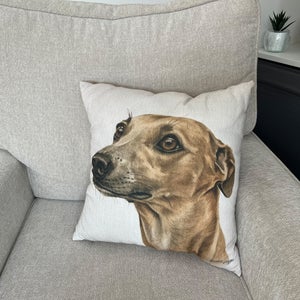Christine Varley Whippet Square Cushion