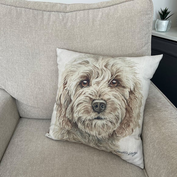 Photo of Christine Varley Cockerpoo Square Cushion