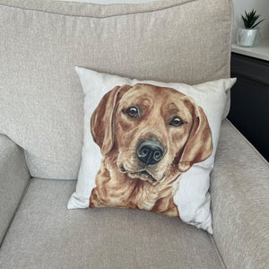 Christine Varley Fox Red Labrador Square Cushion