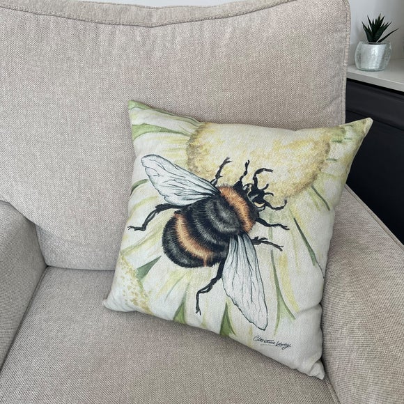 Christine Varley Bumble Bee Square Cushion Dunelm