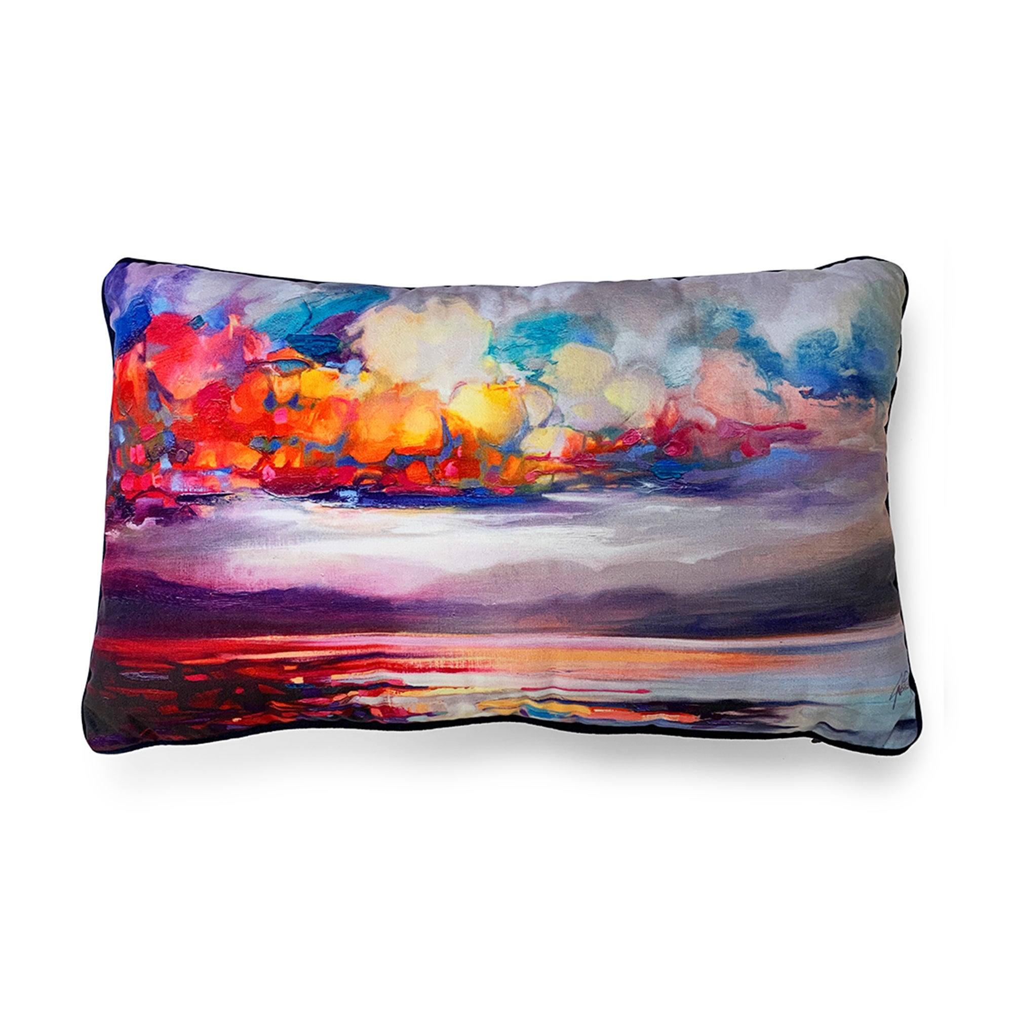 Scott Naismith Stratocumulus Velvet Rectangle Cushion Multicoloured