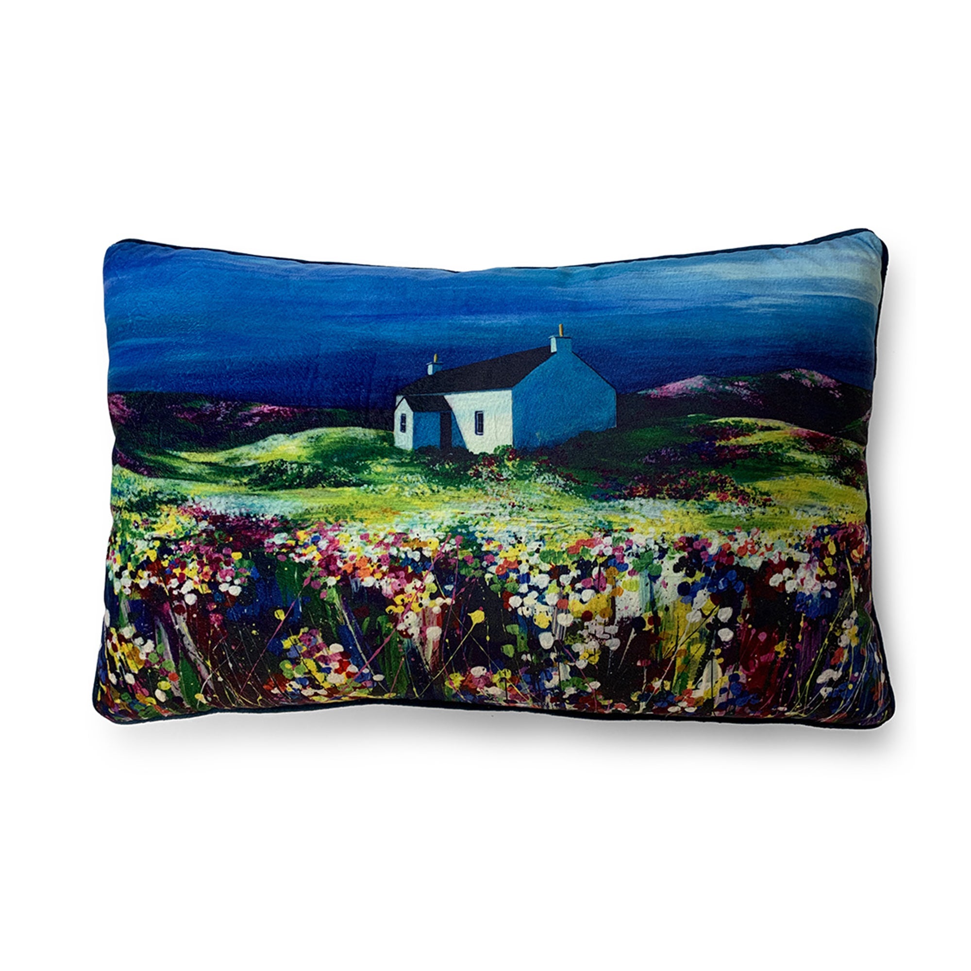 The Art Group Avril Thomson Smith Summer Shades Velvet Rectangle Cushion