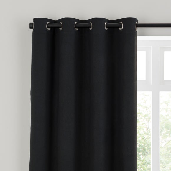 Luna Brushed Blackout Eyelet Curtains Dunelm