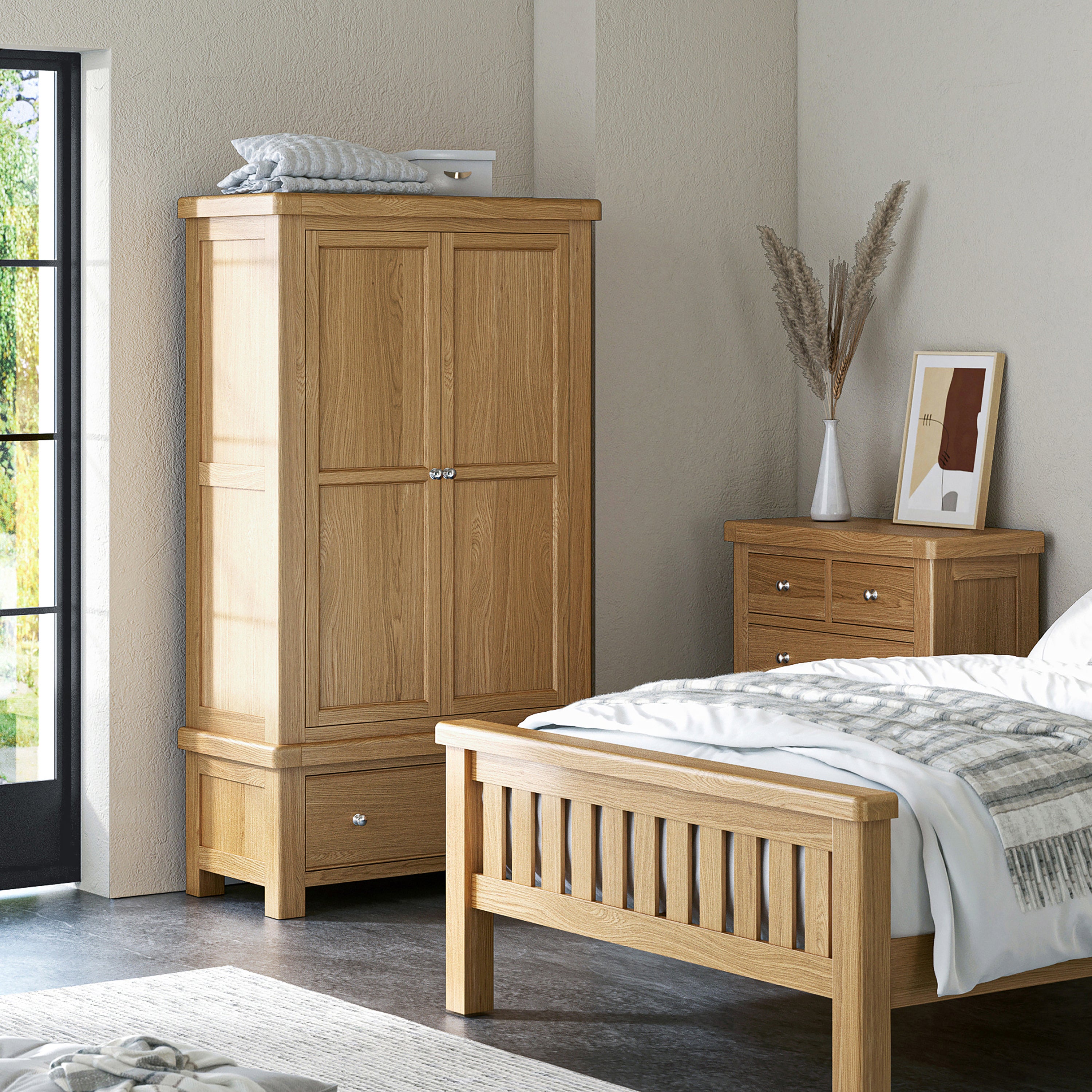 Normandy Double Wardrobe Oak