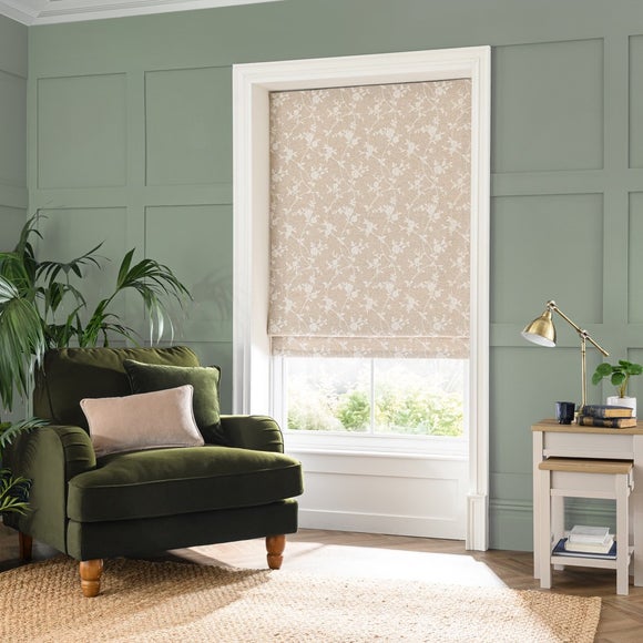 Click to view product details and reviews for Floral Herringbone Thermal Roman Blind.