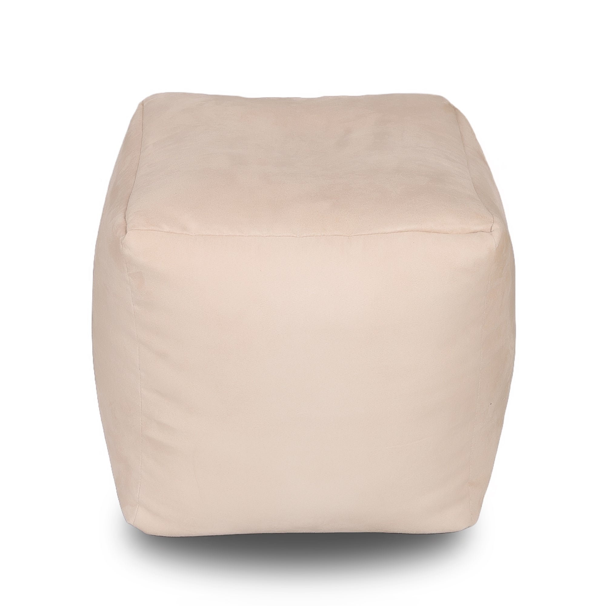 Kaikoo Brushed Faux Suede Beanbag Cube Cream