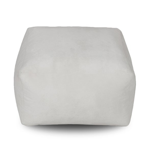 Kaikoo Grey Cord Square Bean Bag Slab