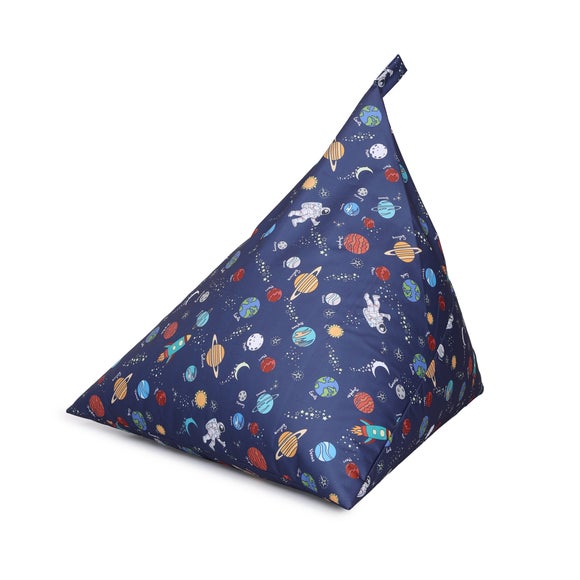 Kaikoo Kids Space Print Triangle Beanbag