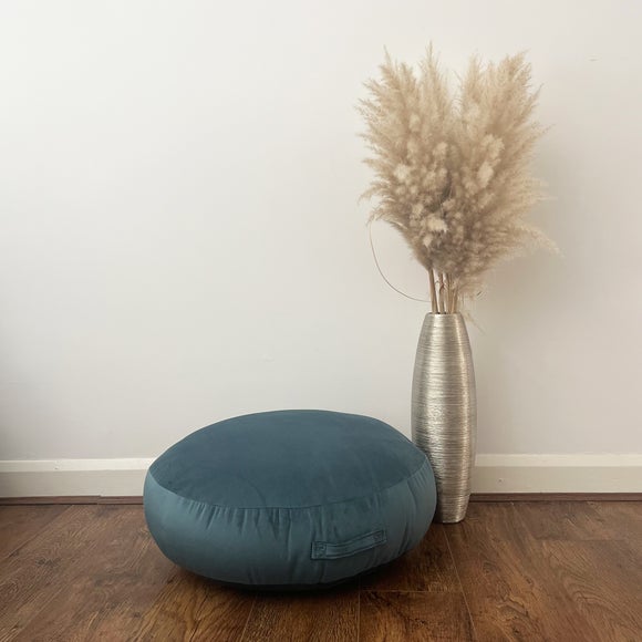 Daro Plush Round Floor Cushion Dunelm