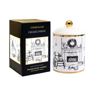 Stoneglow Keepsake Fireside Embers Ceramic Candle