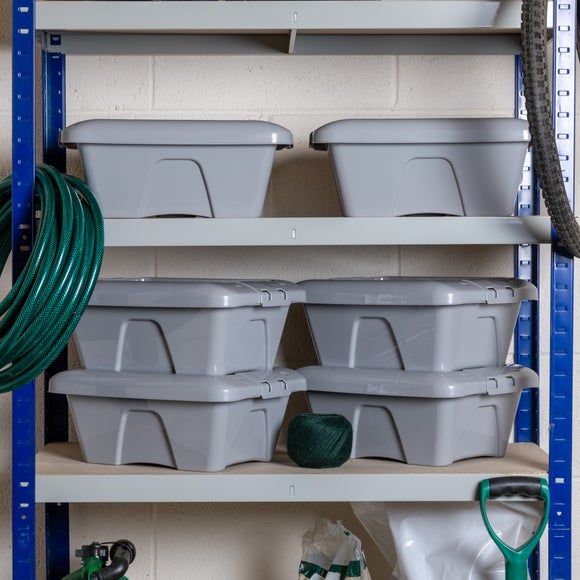 View Wham Home Set Of 6 9l Grey Boxes With Lids View Wham Home Set Of 6 9l Grey Boxes With Lids