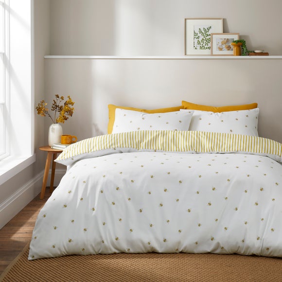 Printed Bee Duvet Cover Pillowcase Set