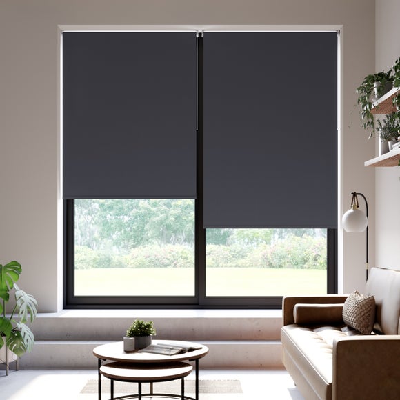 Maison Blackout Made to Measure Roller Blind Fabric Sample Graphite (Grey)