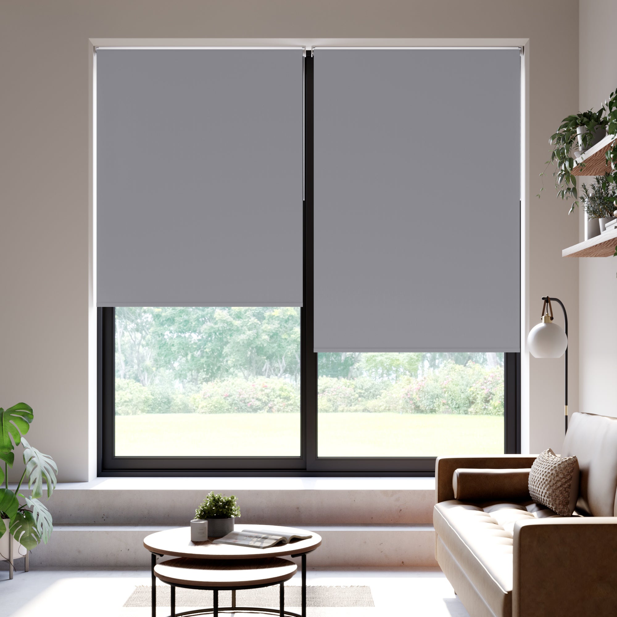 Maison Blackout Made to Measure Roller Blind Fabric Sample Dove (Grey)