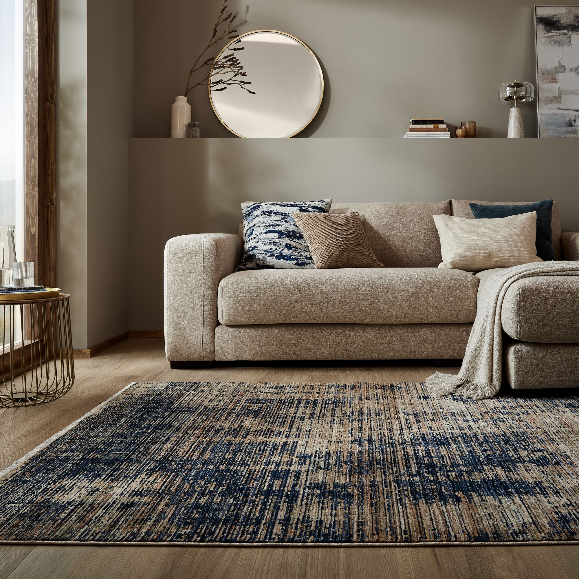 Roya Abstract Rug Blue