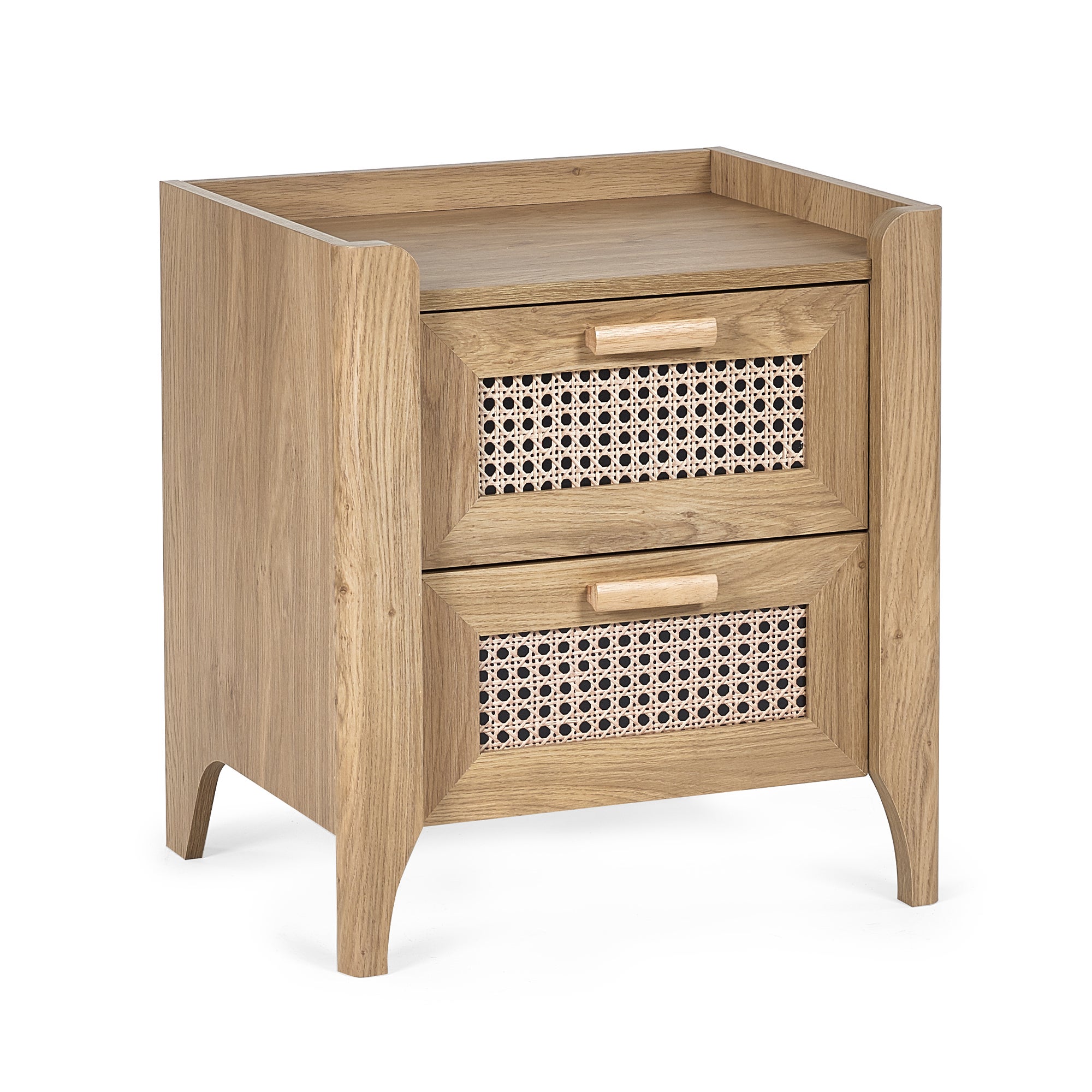 Victor 2 Drawer Bedside Table Brown