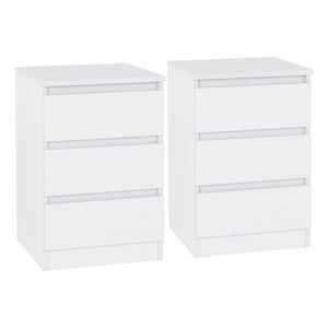 Set Of 2 Walker 3 Drawer Bedside Tables