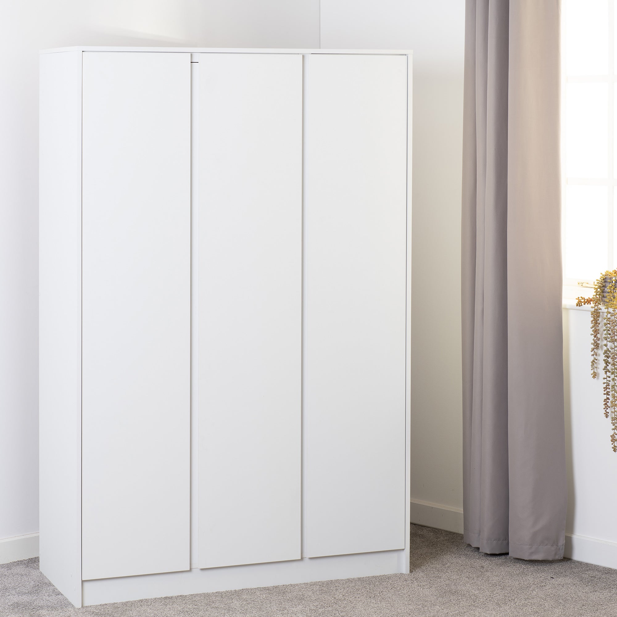 Walker Triple Wardrobe White