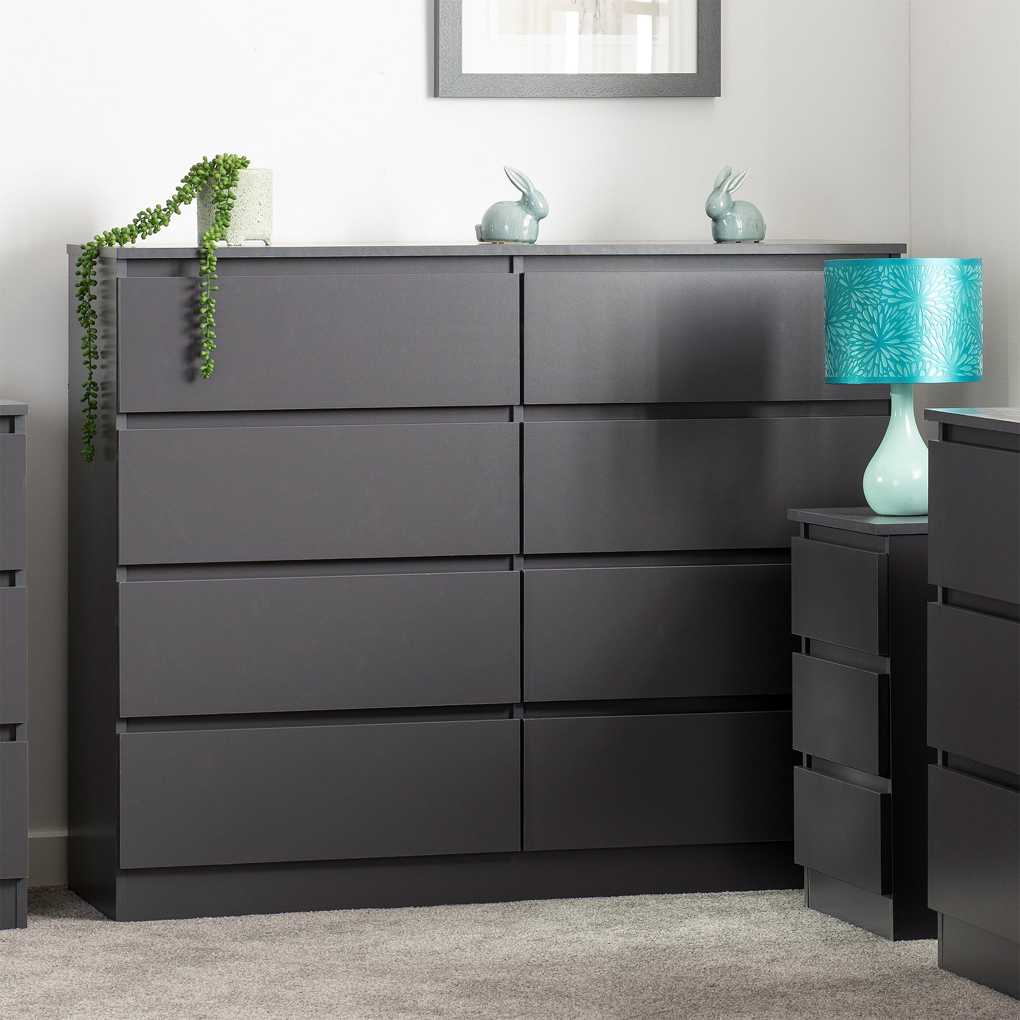 Walker 8 Drawer Chest Grey