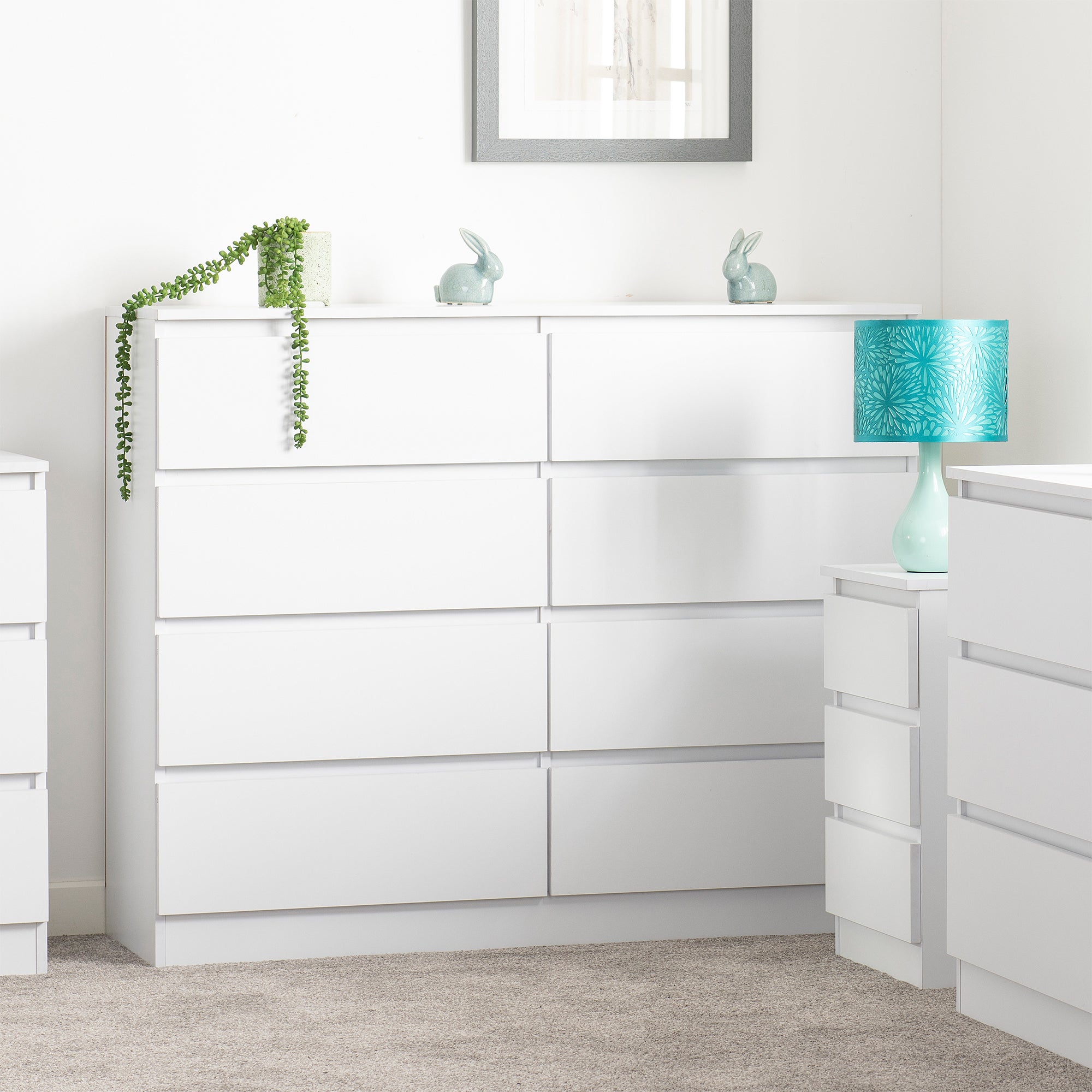 Walker 8 Drawer Chest White