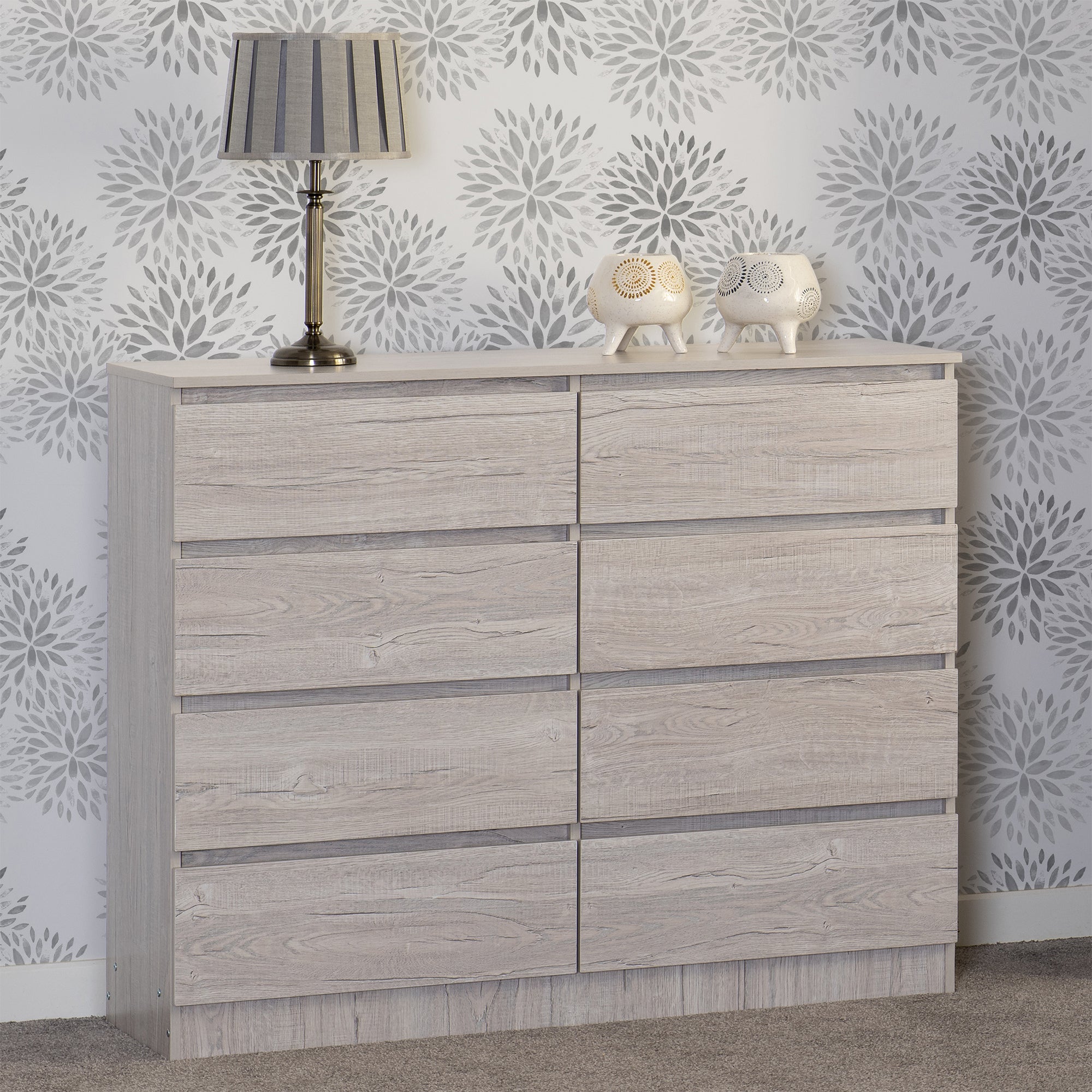 Walker 8 Drawer Chest Urban Snow