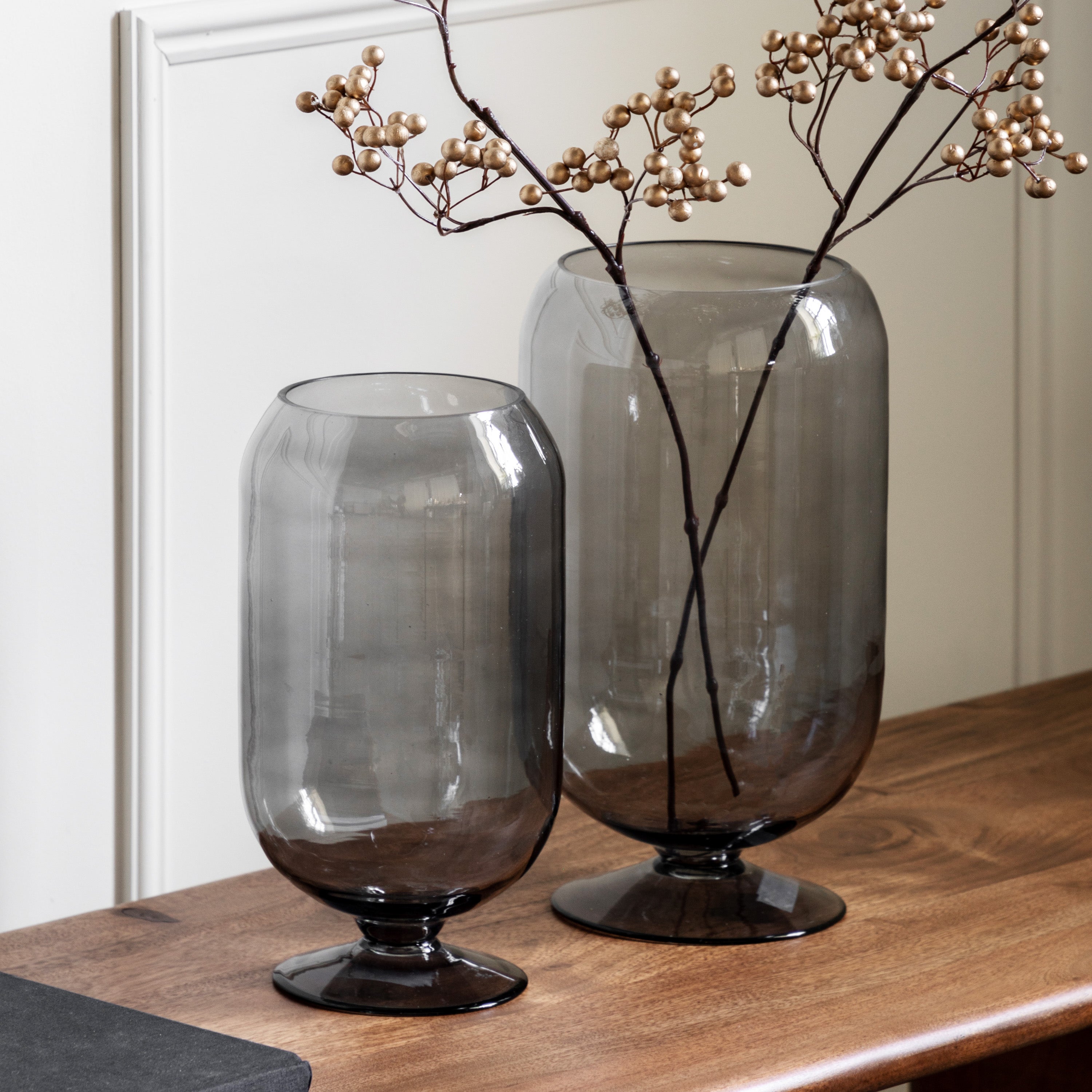 Zeal Glass Vase Grey