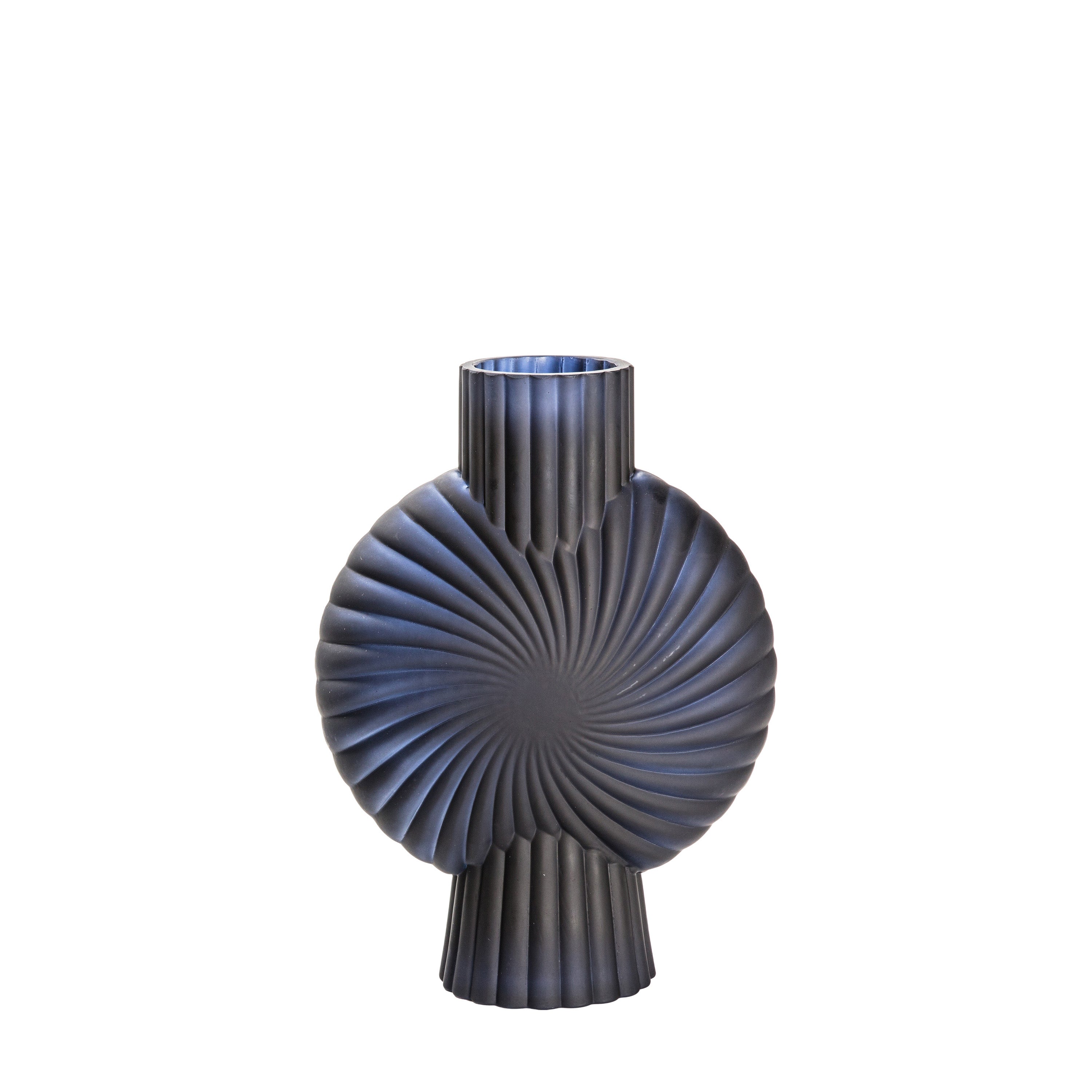 Holne Abstract Glass Vase Matt Black
