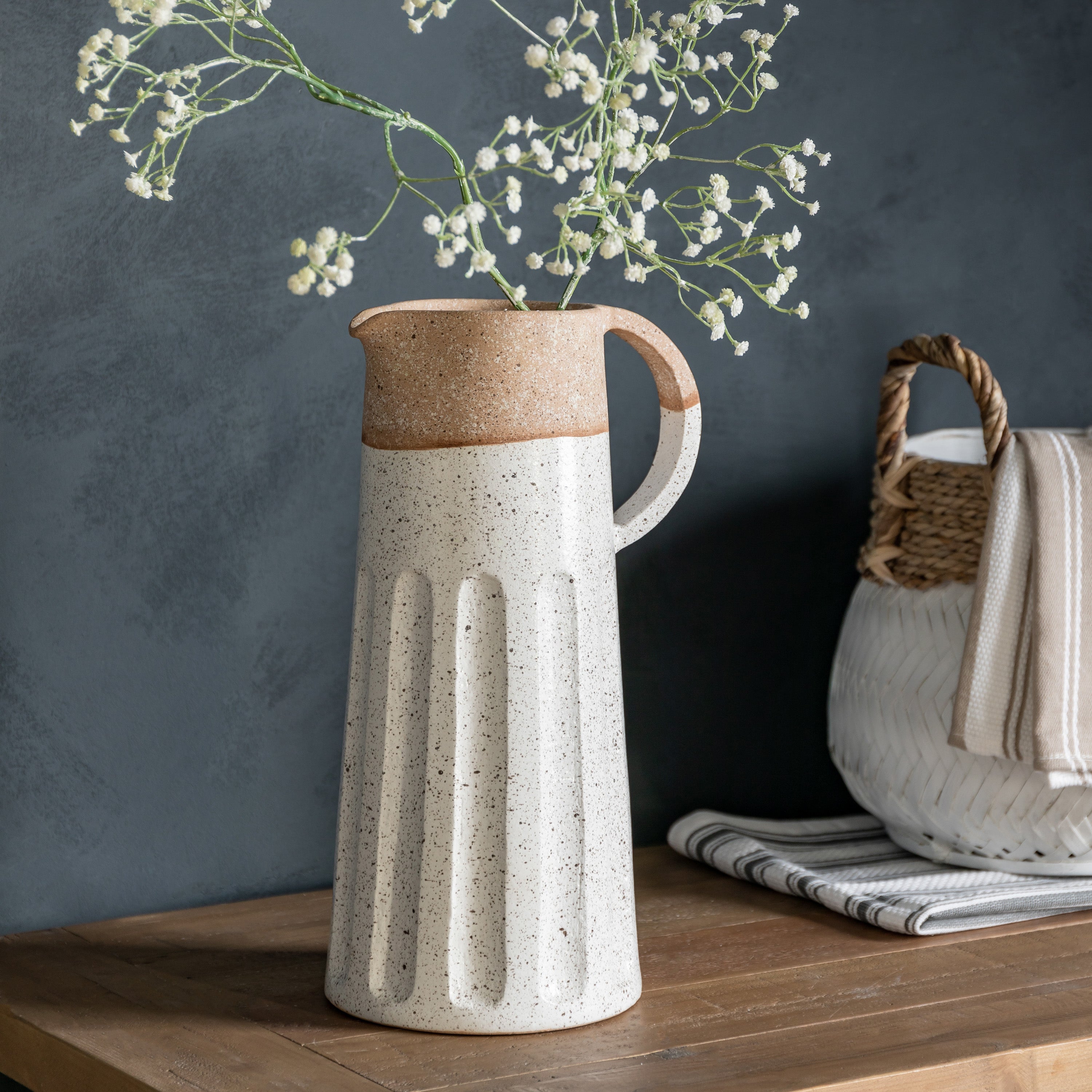 Shipley Ceramic Jug Vase White