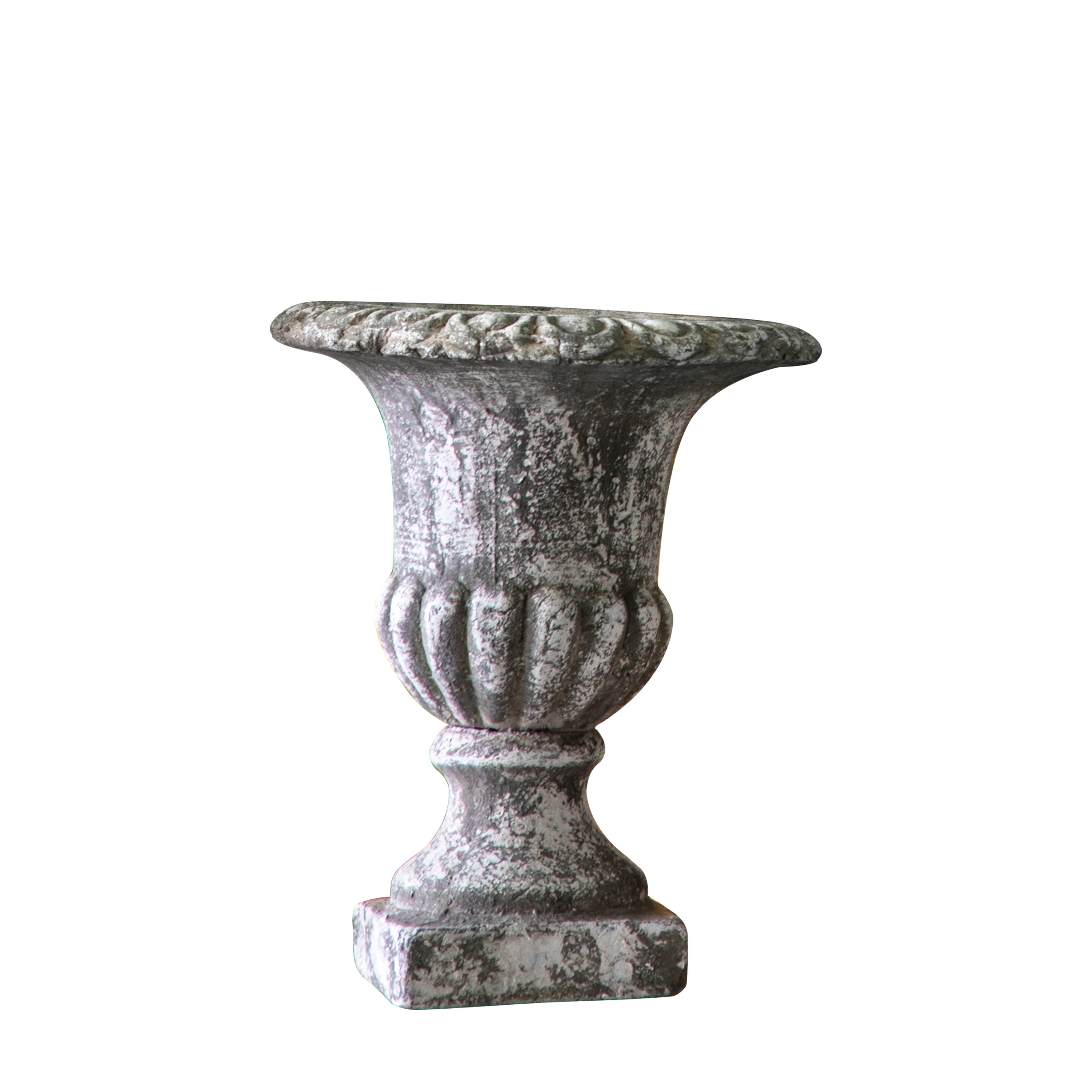 Aged Sowton Urn Plant Pot Grey