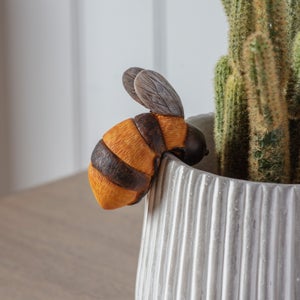 Cedar & Sage Set Of 2 Bumble Bee Pot Hangers