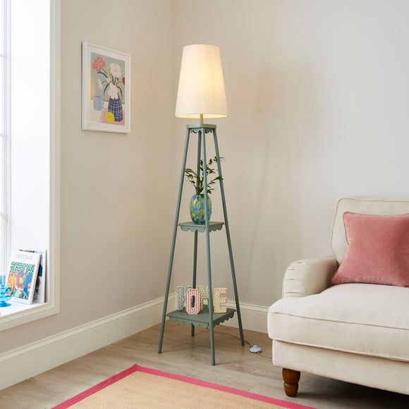 Click to view product details and reviews for Remi Shelved Tripod Floor Lamp.