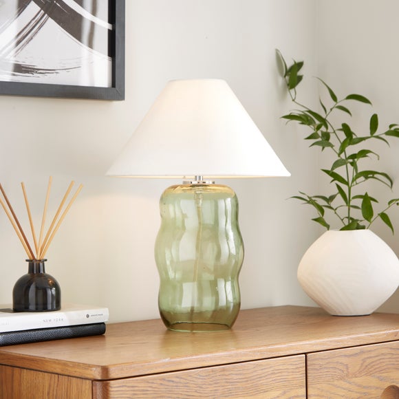 Phoebe Abstract Glass Table Lamp