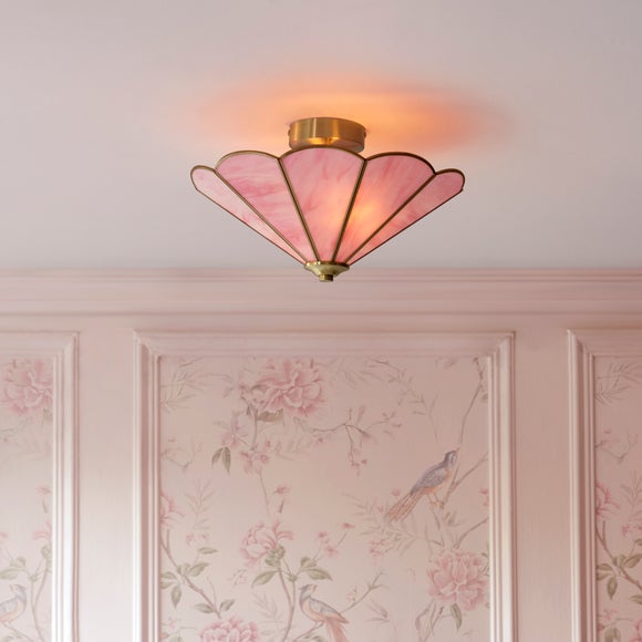 Click to view product details and reviews for Colette Mid Century 2 Light Flush Ceiling Light.