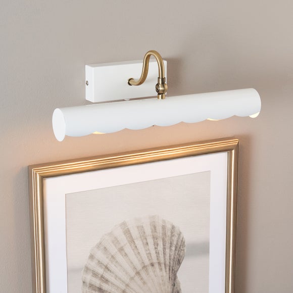 Click to view product details and reviews for Remi Scalloped 2 Light Adjustable Picture Wall Light.