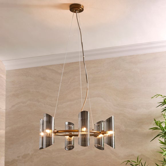 Marbella Art Deco 6 Light Adjustable Ceiling Light