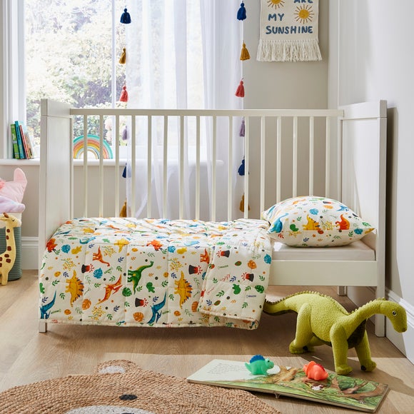 Dinosaur Cot Bed Coverless Duvet And Pillowcase