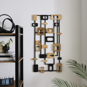 Austin Geometric Mango Wood Wall Art