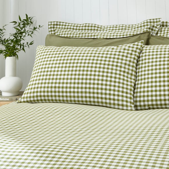 Portloe Gingham Woven 100 Cotton Standard Pillowcase Pair