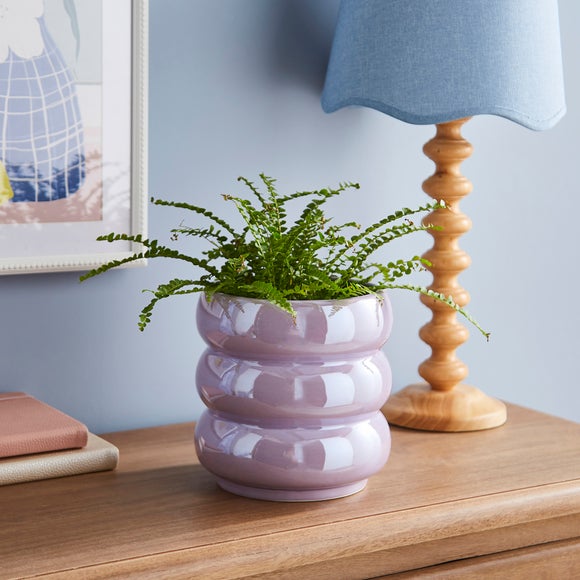 Ribbed Ceramic Planter