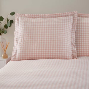Portloe Gingham Woven 100 Cotton Continental Pillowcase