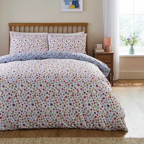 Hazel Floral Polycotton Duvet Cover Pillowcase Set