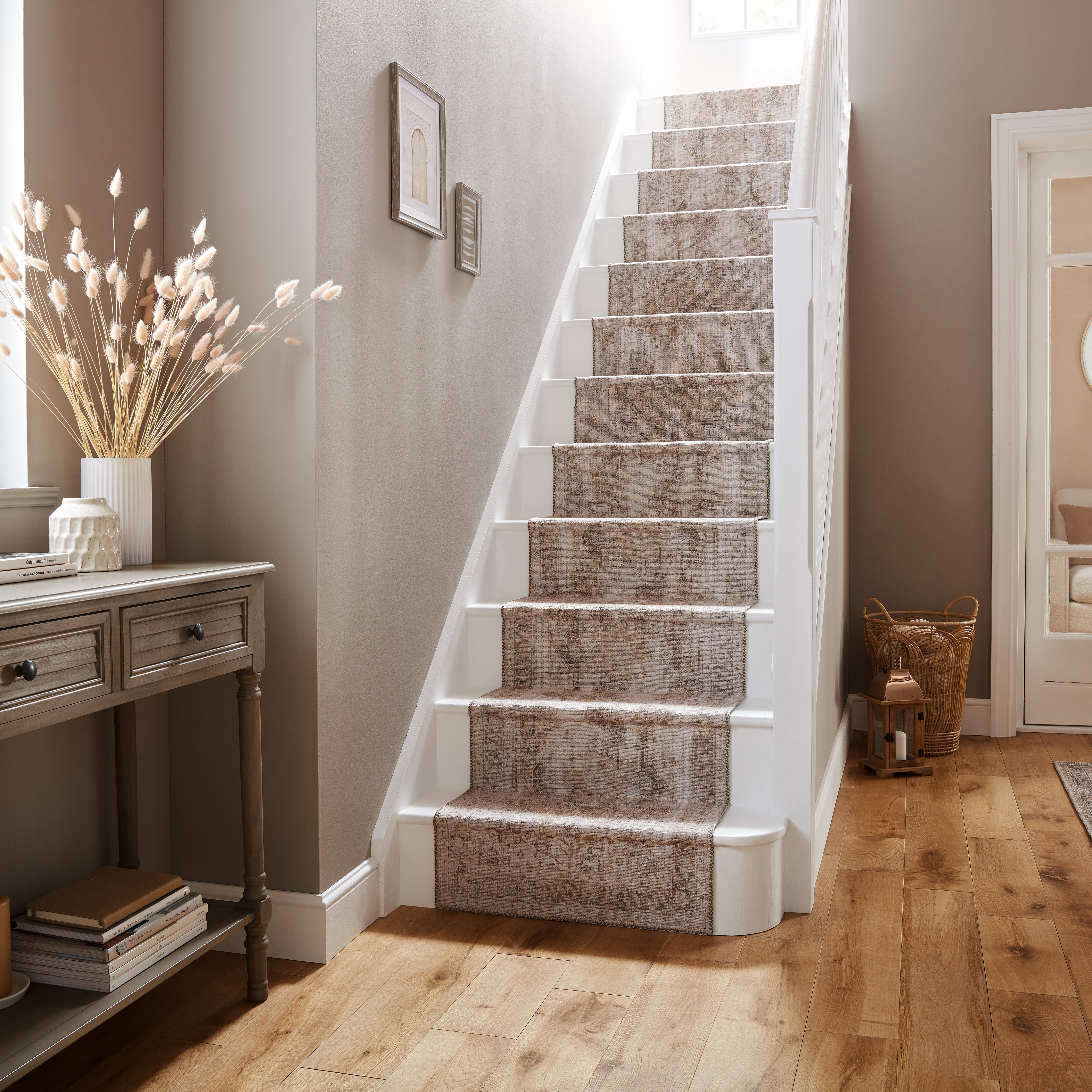 Gabriella Washable Stair Runner Natural