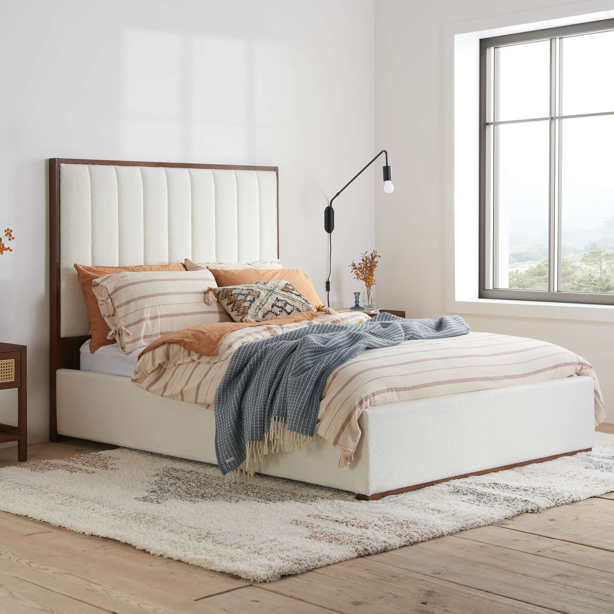 Paddington Bed Frame Boucle White