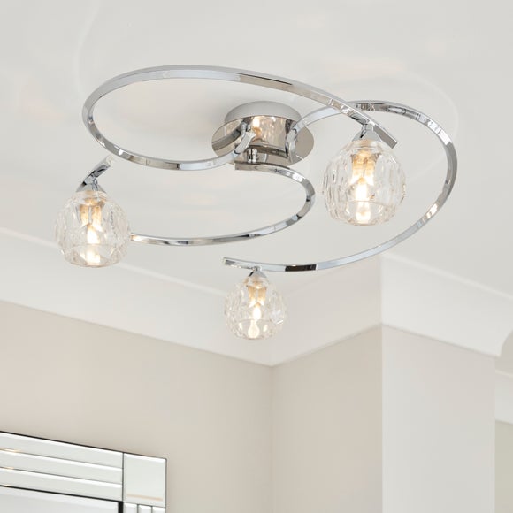 Alena 3 Light Semi Flush Ceiling Light