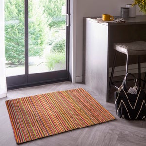 Marvel Striped Washable Cotton Utility Mat