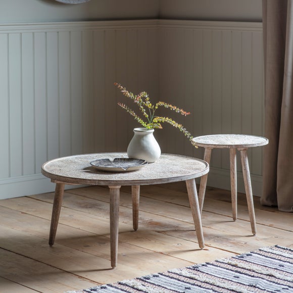 Brede Coffee Table Natural White Dunelm