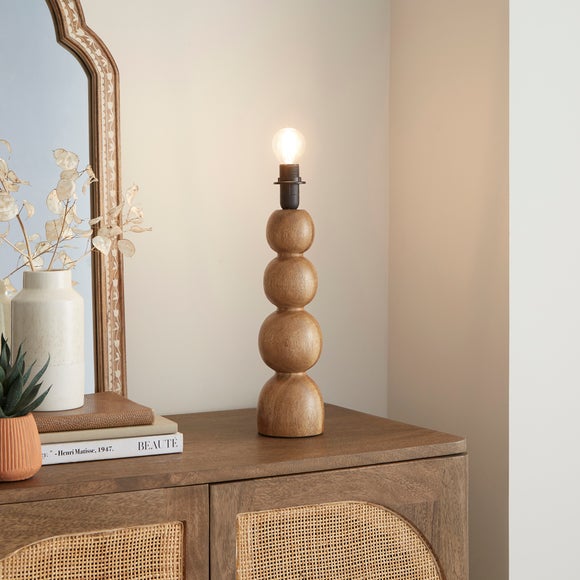 Fern Bobble Wooden Table Lamp Base