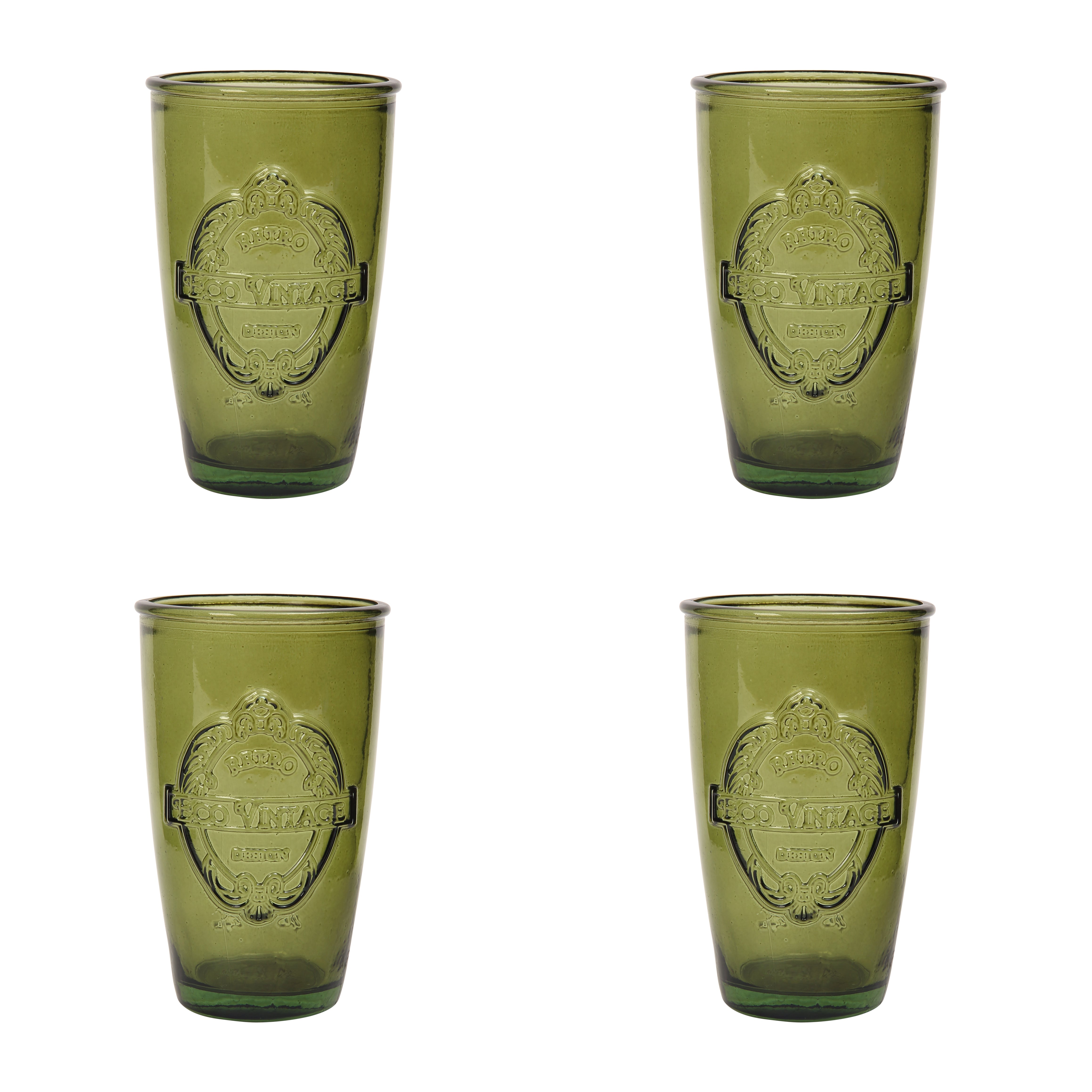 Dexam Set Of 4 Sintra Recycled Glass Tumblers Green