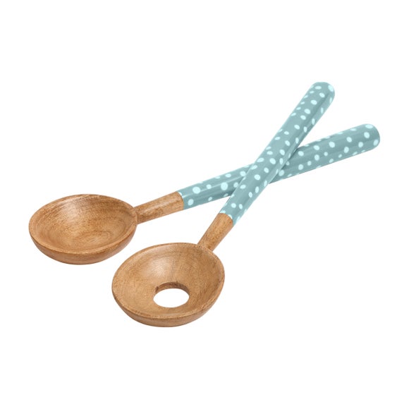Dexam Sintra Mango Wood Spotted Salad Servers